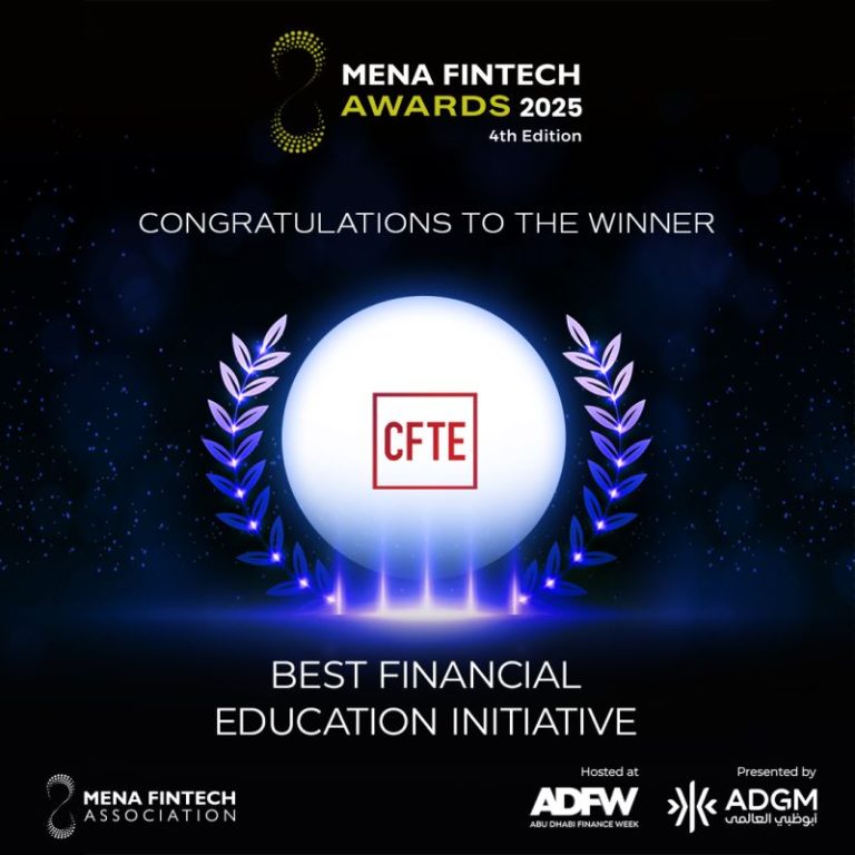 CFTE Wins Best Financial Education Initiative at the MENA Fintech Awards 2025